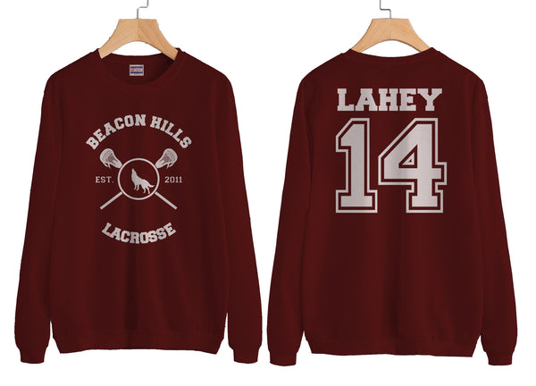 Lahey 14 Beacon Hills Lacrosse WOLF Unisex Sweatshirt