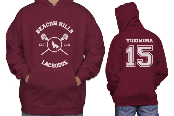 Yukimura 15 Beacon Hills Lacrosse Wolf Unisex Pullover Hoodie