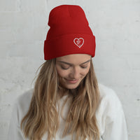 To Grow Old In V Embroidered Cuffed Beanie
