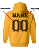 Customize - Hufflepuff Quidditch Team Chaser Pullover Hoodie Gold