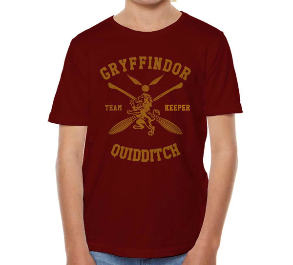 Gryffindor Quidditch Team Keeper Youth Short Sleeve T-Shirt