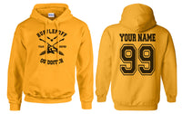 Customize - Hufflepuff Quidditch Team Keeper Pullover Hoodie Gold