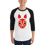 Princess Mononoke 3/4 sleeve raglan shirt - Geeks Pride