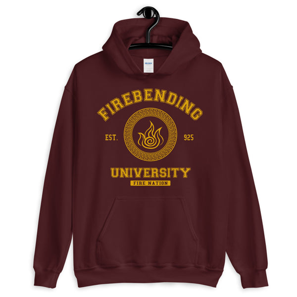 Firebending University Yellow Ink Unisex Pullover Hoodie - Geeks Pride