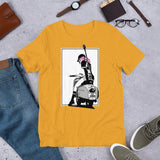 FLCL Haruko Haruhara Vespa Short-Sleeve Unisex T-Shirt - Geeks Pride