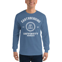 Earthbending University White ink Men’s Long Sleeve Shirt - Geeks Pride