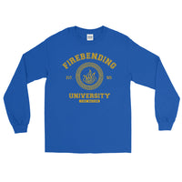 Firebending University Yellow Ink Men’s Long Sleeve Shirt - Geeks Pride