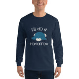 I'll Do It Tomorrow Snorlax Men’s Long Sleeve Shirt - Geeks Pride