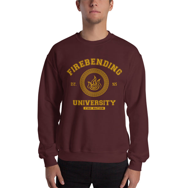 Firebending University Yellow Ink Unisex Sweatshirt - Geeks Pride