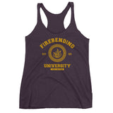 Firebending University Yellow Ink Women's Racerback Tank - Geeks Pride