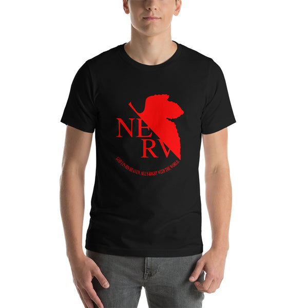NERV God's in His Heaven. All's Right With the World. Short-Sleeve Unisex T-Shirt - Geeks Pride