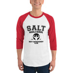 Salt Middle School Body Improvement Club 3/4 sleeve raglan shirt - Geeks Pride