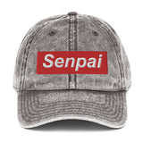 Senpai Red Box Vintage Cotton Twill Cap - Geeks Pride