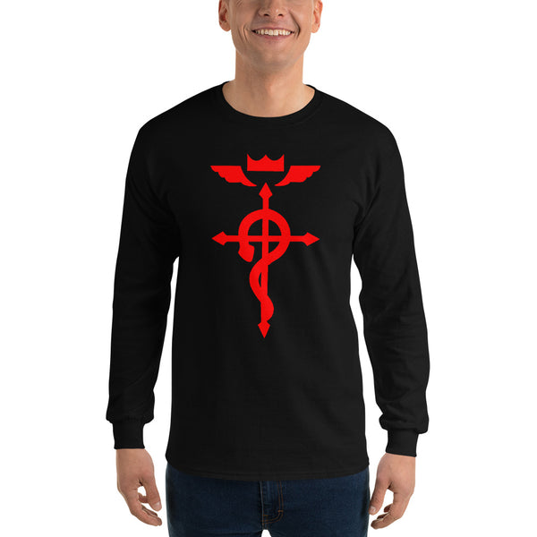 State Alchemist Red Fullmetal Alchemist Men’s Long Sleeve Shirt - Geeks Pride