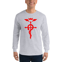 State Alchemist Red Fullmetal Alchemist Men’s Long Sleeve Shirt - Geeks Pride