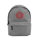 Supernatural Protection Symbol Embroidered Backpack