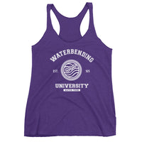 Waterbending University White ink Women's Racerback Tank - Geeks Pride