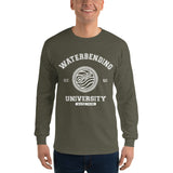 Waterbending University White ink Men’s Long Sleeve Shirt - Geeks Pride
