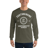Earthbending University White ink Men’s Long Sleeve Shirt - Geeks Pride