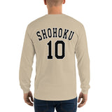 Shohoku 10 Sakuragi Hanamichi Slam Dunk back only Men’s Long Sleeve Shirt - Geeks Pride