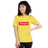 Senpai Red Box Short-Sleeve Unisex T-Shirt - Geeks Pride