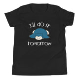 I'll Do It Tomorrow Snorlax Youth Short Sleeve T-Shirt - Geeks Pride