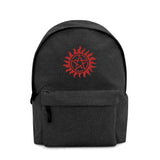 Supernatural Protection Symbol Embroidered Backpack