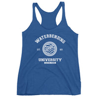 Waterbending University White ink Women's Racerback Tank - Geeks Pride