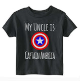 My Uncle Is Captain America Toddler Short Sleeve Tee T-shirt