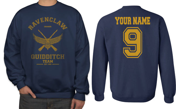 Customize - Old Ravenclaw Quidditch Team Chaser Yellow Ink Sweatshirt