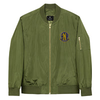 Nevermore Crest Embroidered Premium recycled bomber jacket