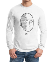 Saitama Face Ok Men’s Long Sleeve Shirt