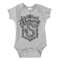 Slytherin Crest #2 Bw Baby Onesie