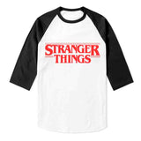 Stranger Things red 3/4 sleeve raglan shirt