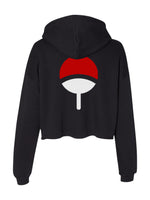 Uchiha Clan on back only Crop Hoodie