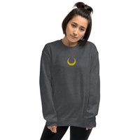 Crescent Moon Embroidered Unisex Sweatshirt