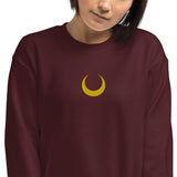 Crescent Moon Embroidered Unisex Sweatshirt