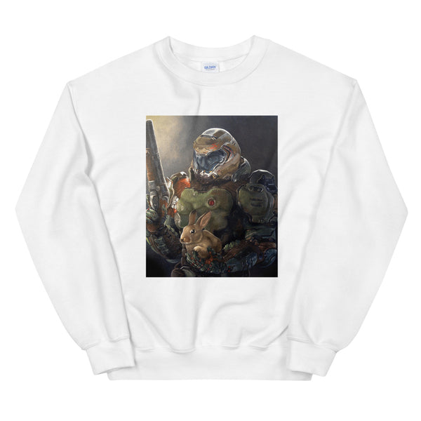 Doom Slayer With Bunny Unisex Sweatshirt