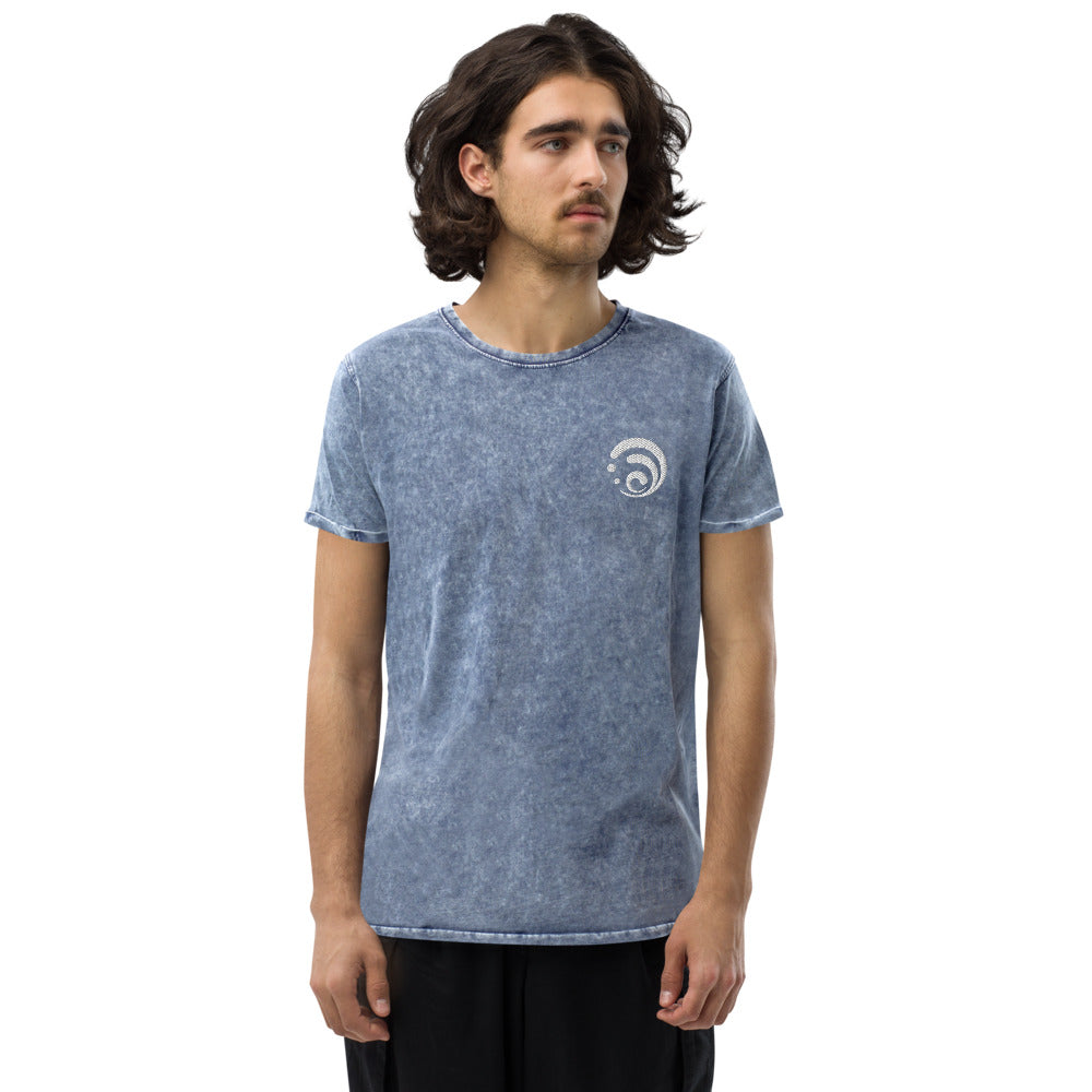 Hydro Symbol Embroidered Denim T-Shirt – Geeks Pride