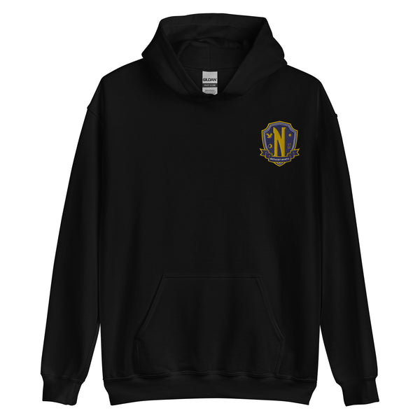 Nevermore Crest Embroidered Unisex Hoodie