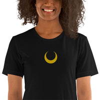 Crescent  Moon Embroidered Short-Sleeve Unisex T-Shirt