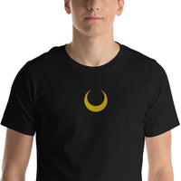 Crescent  Moon Embroidered Short-Sleeve Unisex T-Shirt