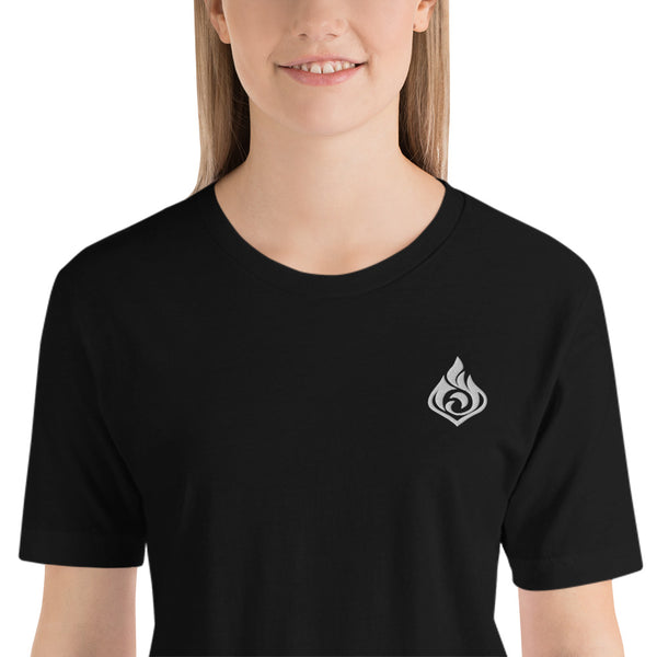 Pyro Symbol Embroidered Short-Sleeve Unisex T-Shirt