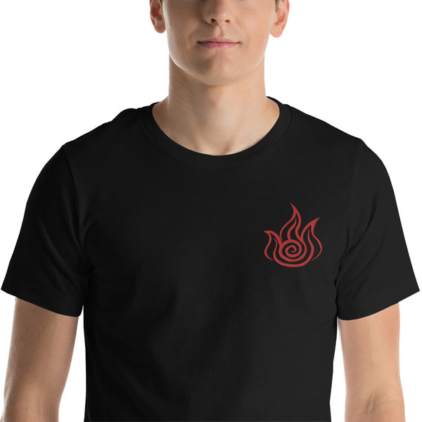 Firebender Embroidered Short-Sleeve Unisex T-Shirt